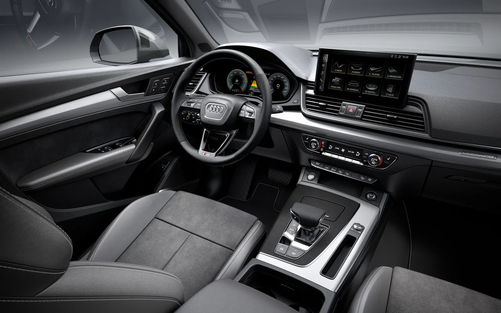 Audi Q5 – салон, передняя часть