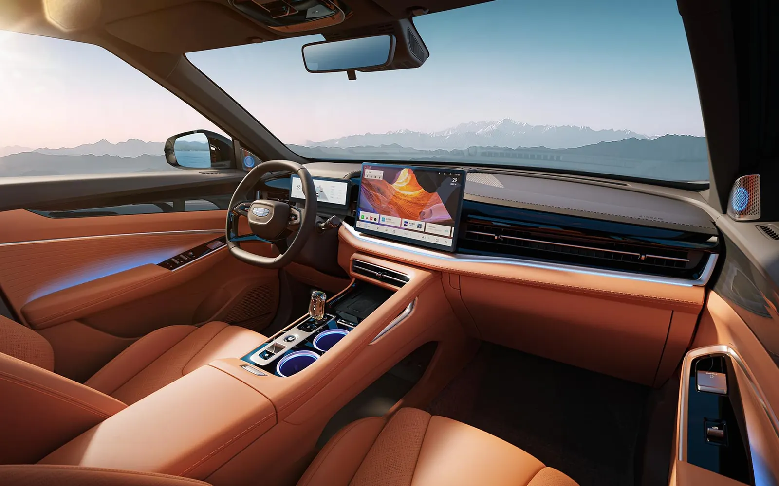 Geely Boyue – экран мультимедиа и передняя панель