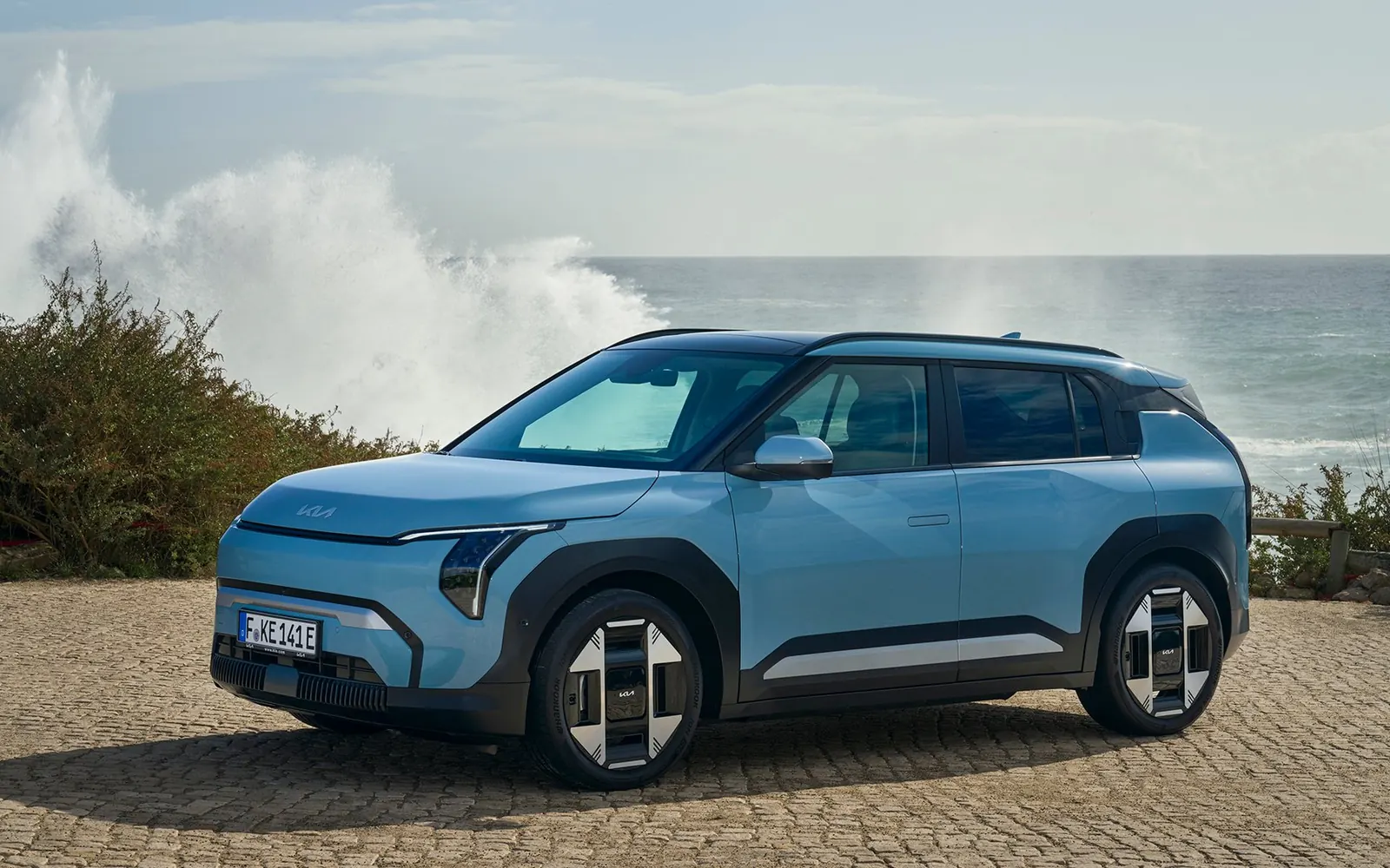 Kia EV3 – вид спереди сбоку