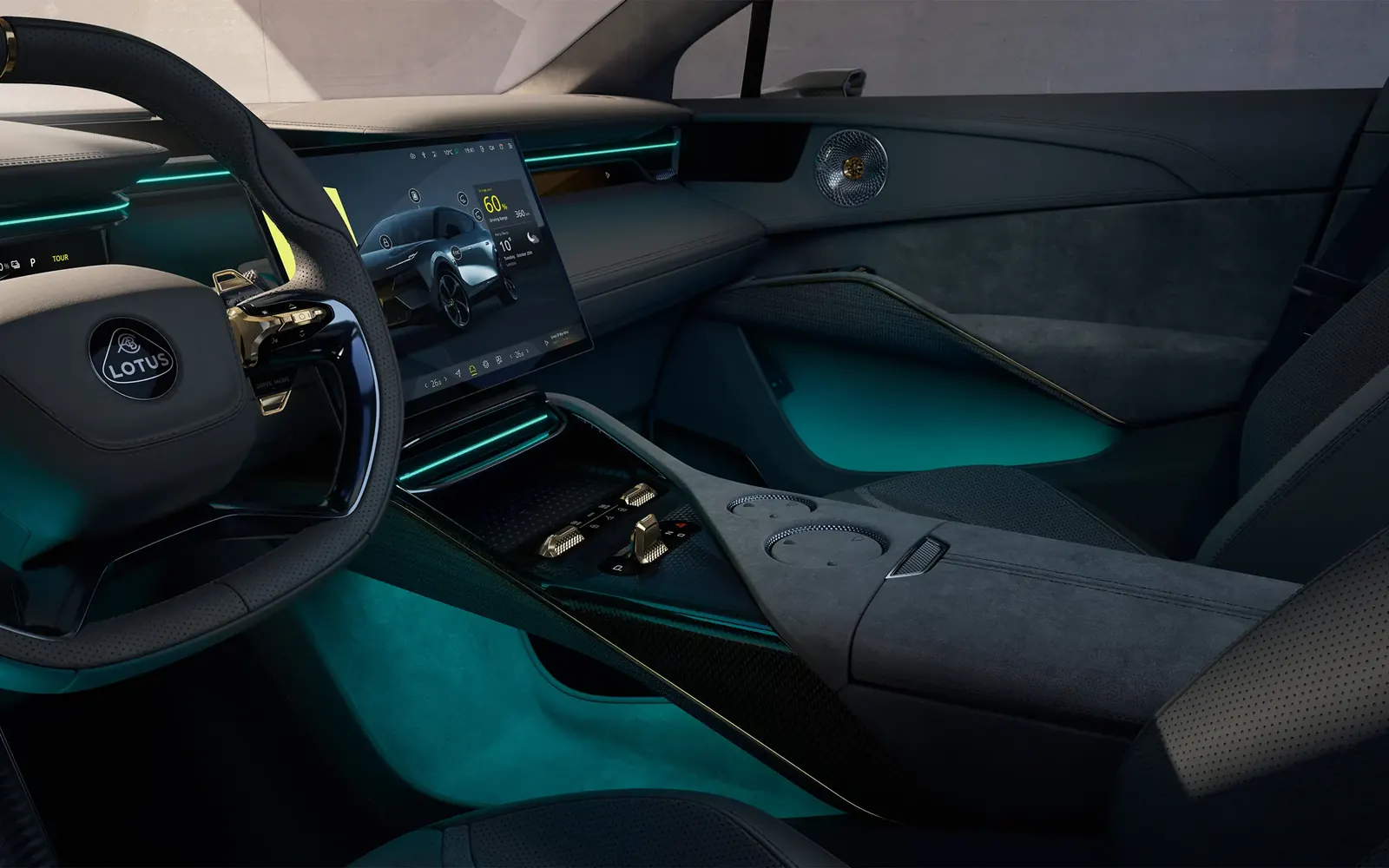 Lotus Eletre – салон, место водителя