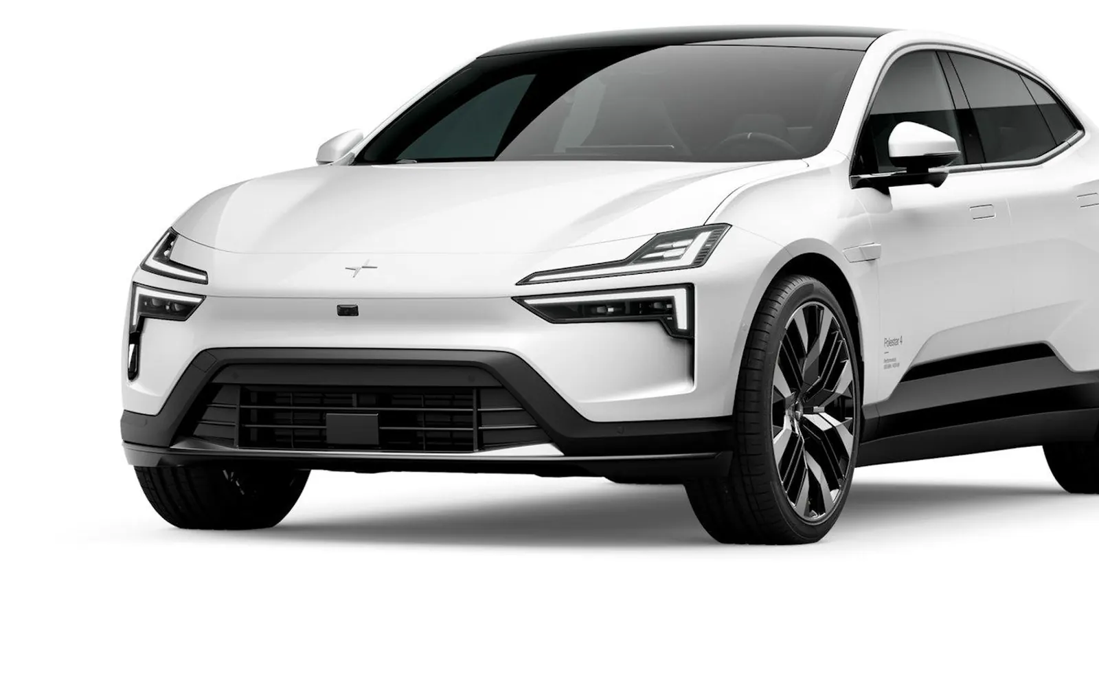 Polestar 4 – вид спереди сбоку