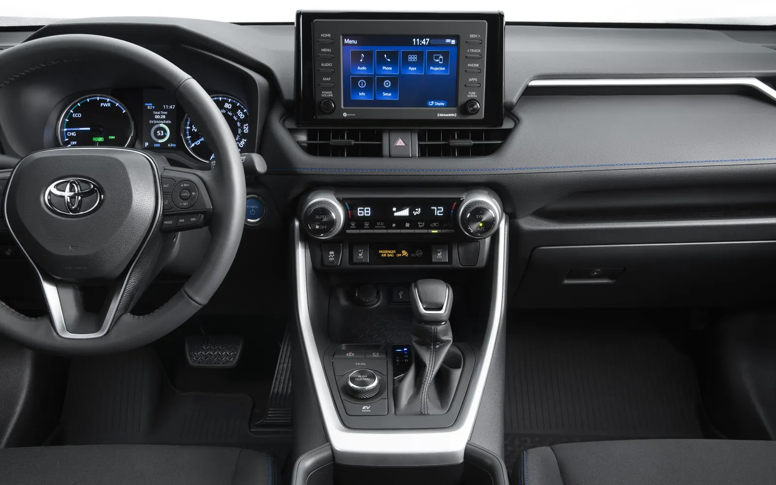 Toyota RAV4 – центральная консоль и экран мультимедиа